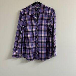 Talbots Purple Plaid Shirt